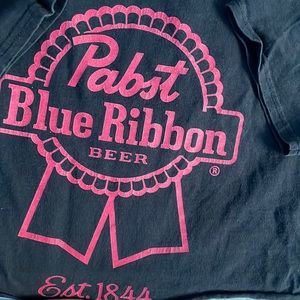PBR beer cropped shirt
